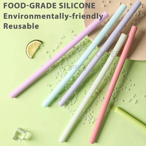 Silicone straws for drinks