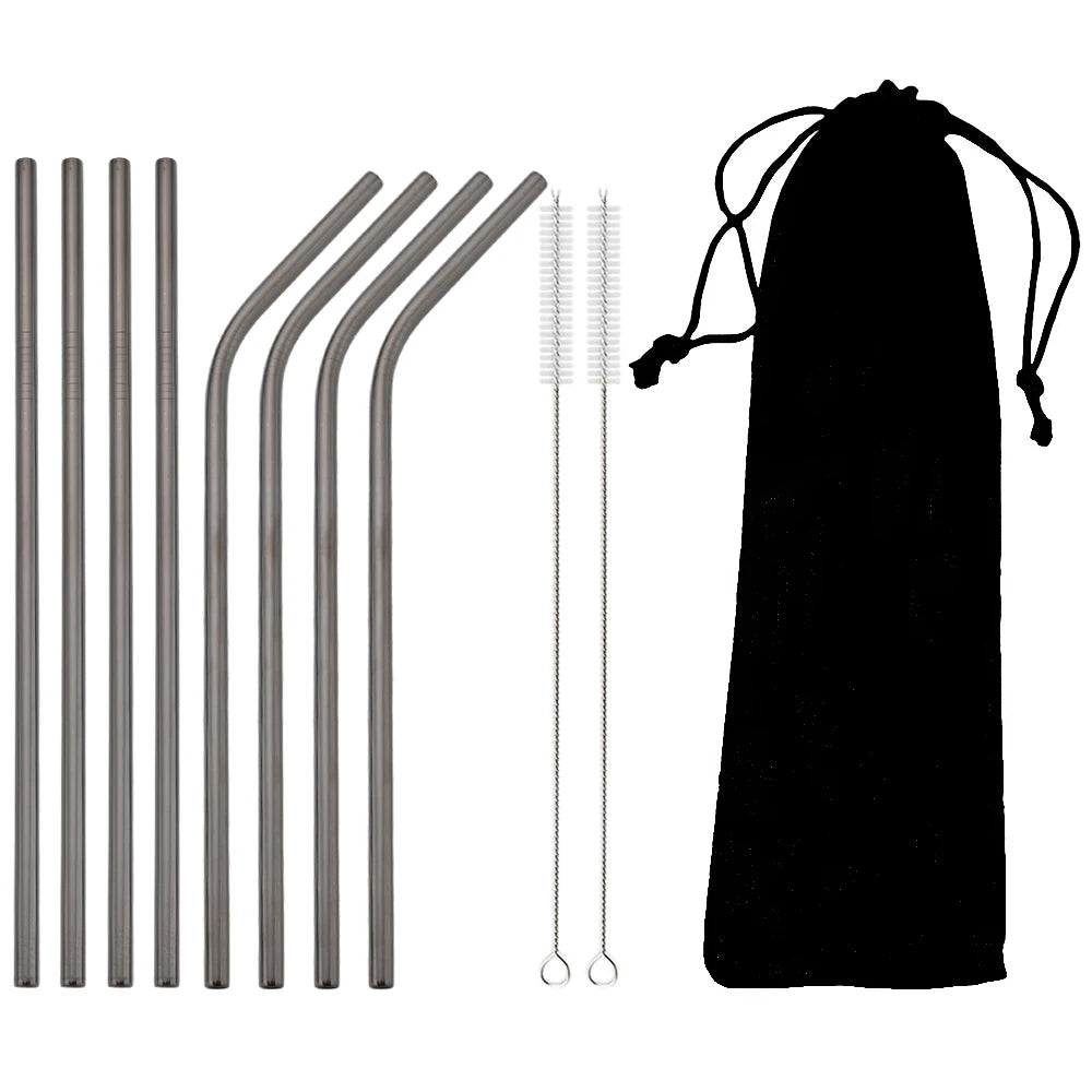 Blendiva 304 Stainless Steel Straws – 11-Piece Set