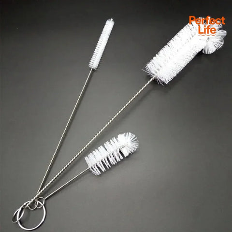 Stainless steel and nylon detail brush set