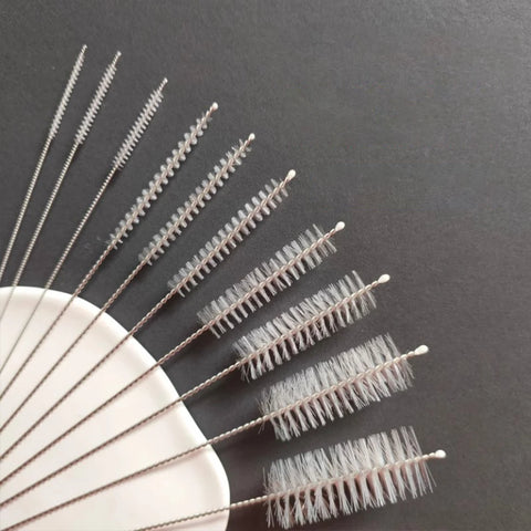 Different widths of nylon tube cleaning brushes