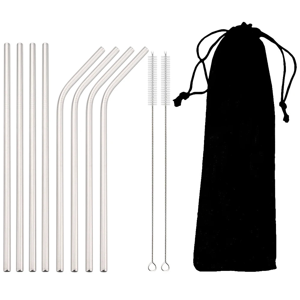 Blendiva 304 Stainless Steel Straws – 11-Piece Set