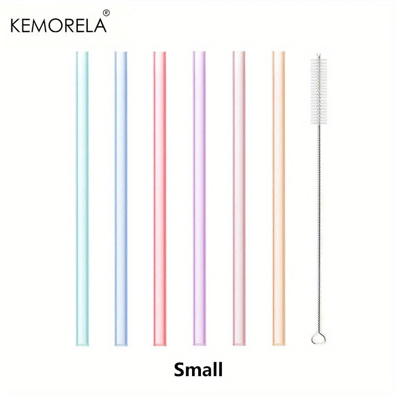 Blendiva Clear Silicone Straws – 6-Piece Foldable Set