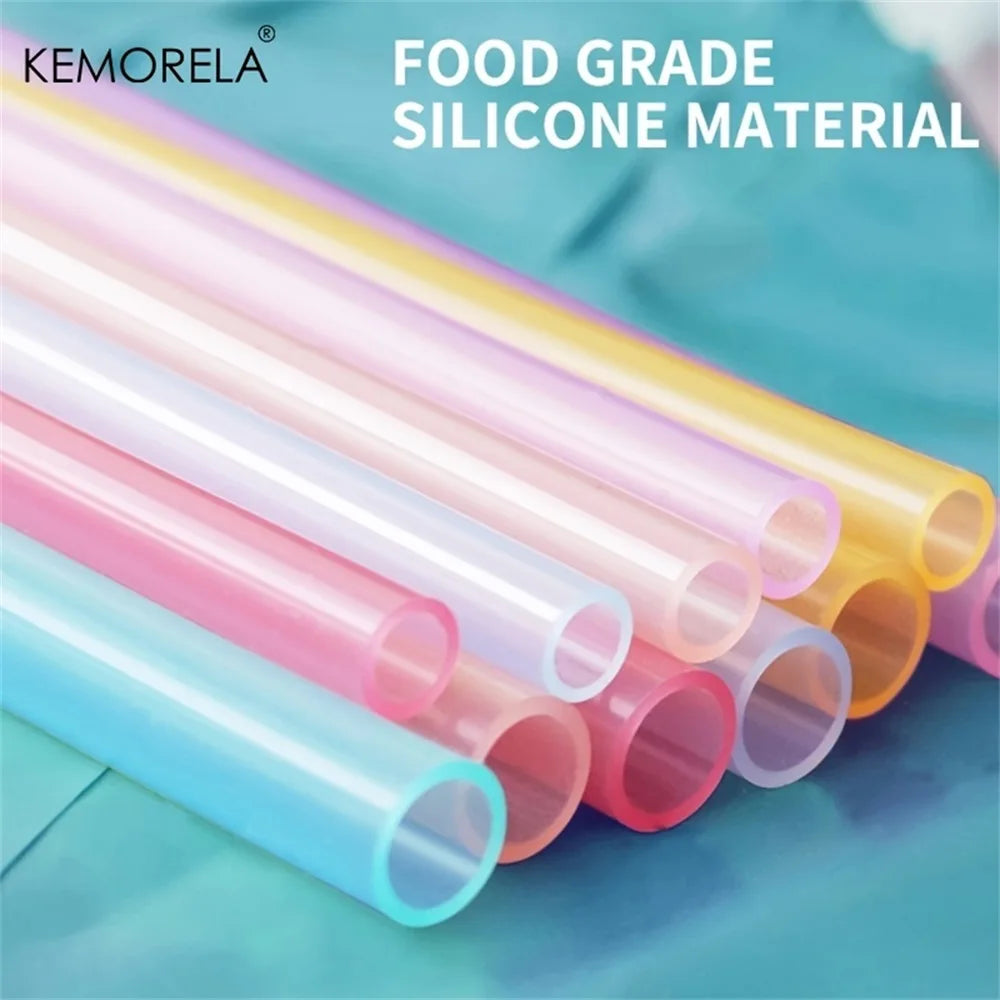 Clear reusable flexible straws