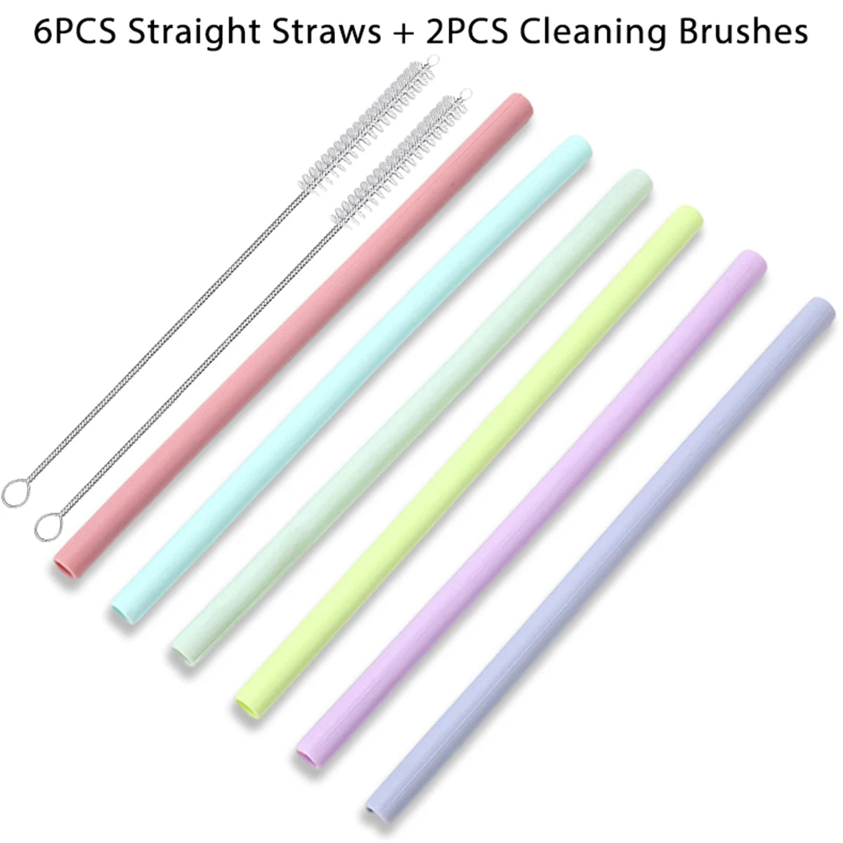 Blendiva Flexible Silicone Straws – 3, 8, or 14 Pieces