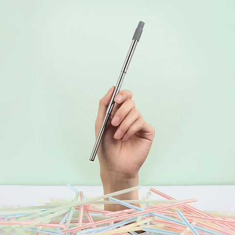 Reusable travel straw