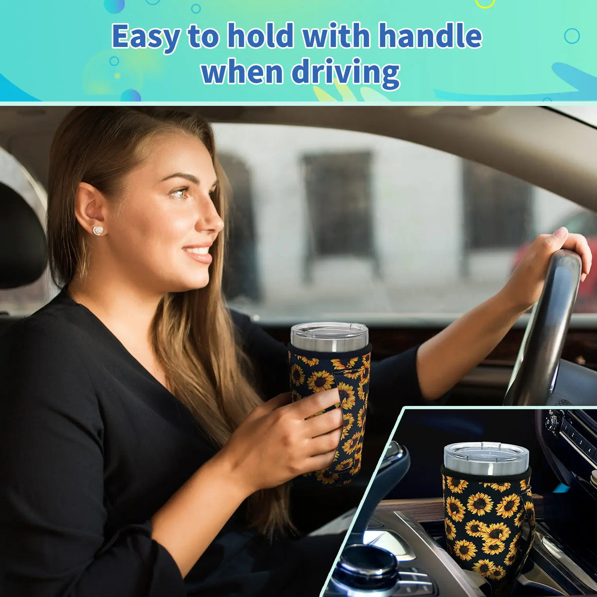 Blendiva Neoprene 20oz Printed Tumbler Sleeve