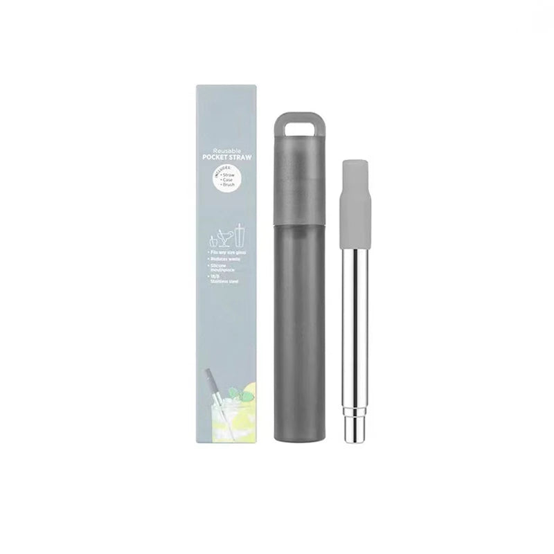 Blendiva Telescopic Stainless Steel Straw – Portable Set