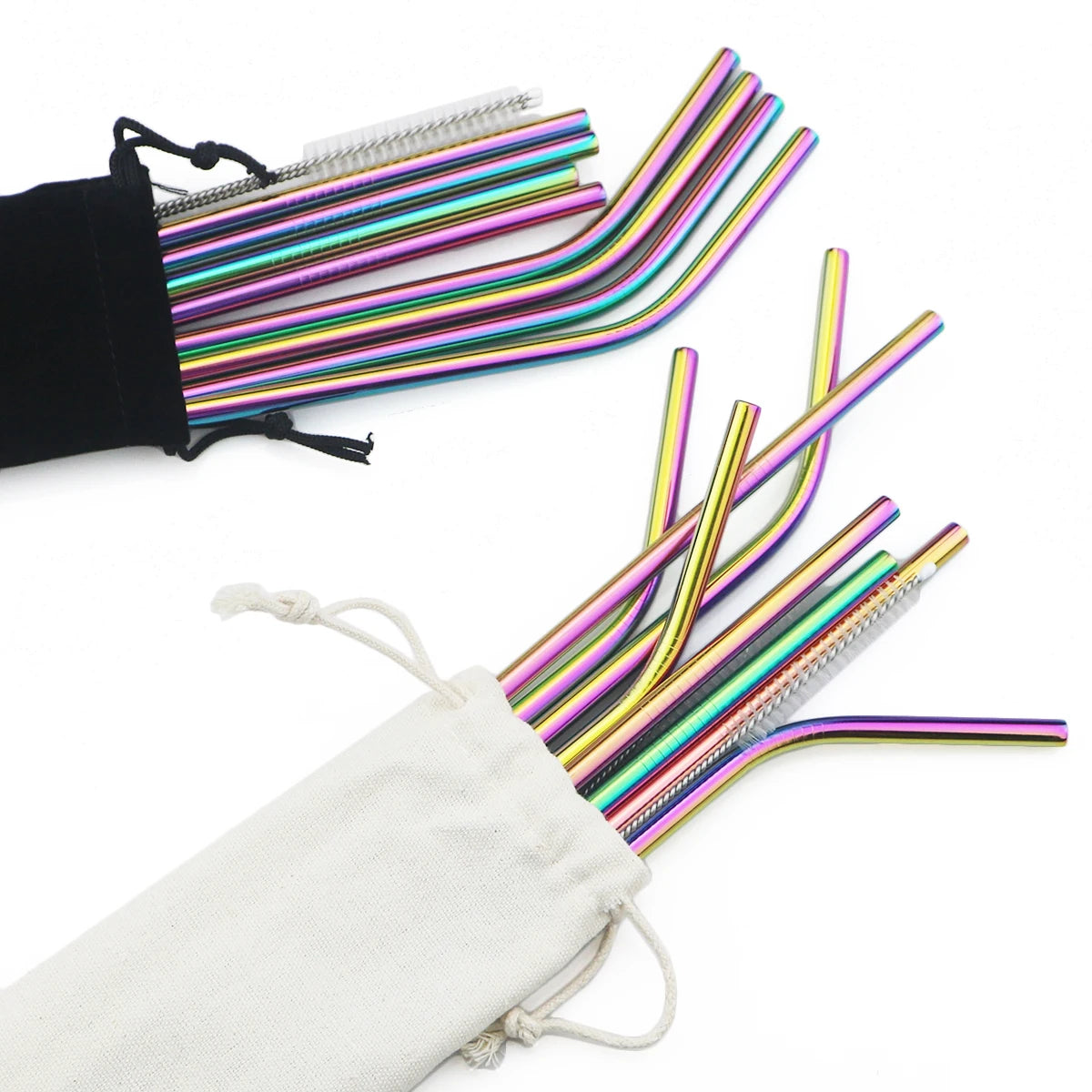 Colorful 304 stainless steel reusable straws
