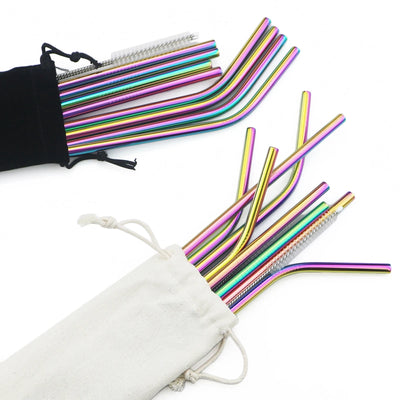 Blendiva 304 Stainless Steel Straws – 11-Piece Set