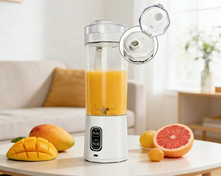 White portable blender