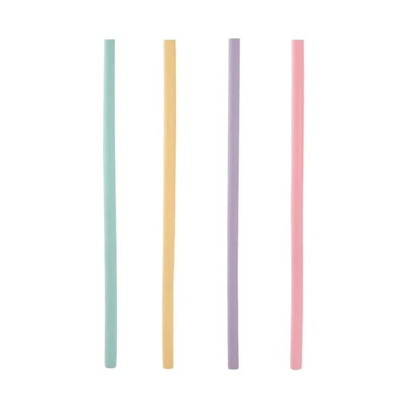 Blendiva Reusable Silicone Straws – 4-Piece Set