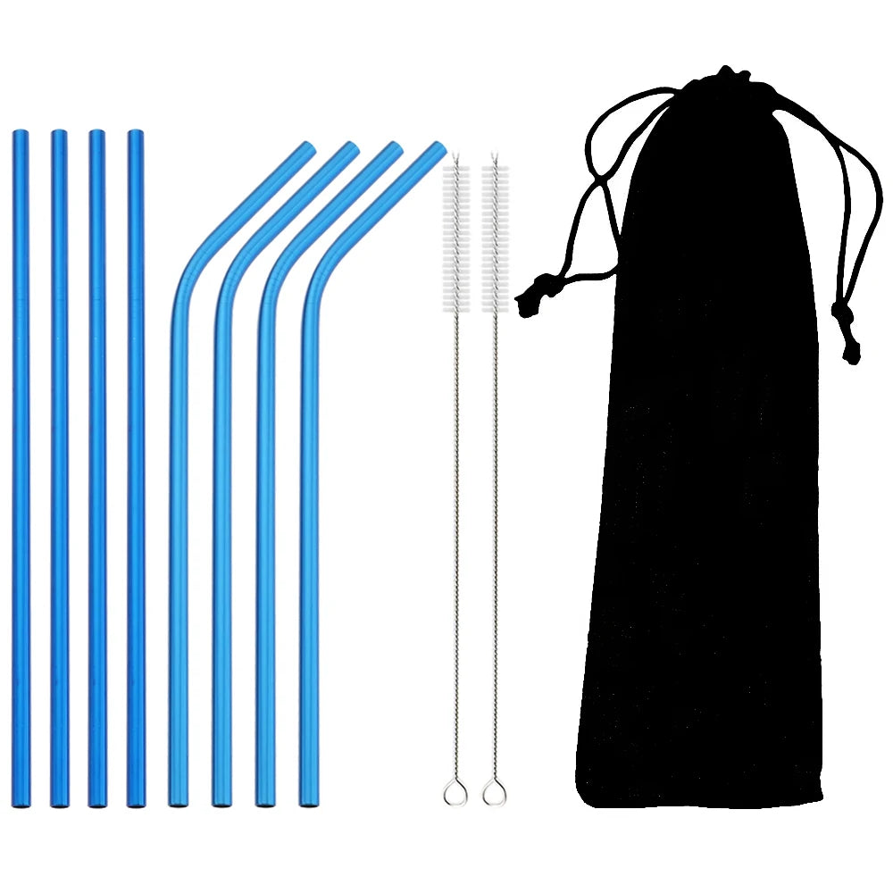 Blendiva 304 Stainless Steel Straws – 11-Piece Set