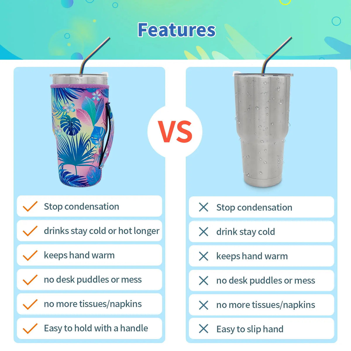 Blendiva Neoprene 30oz–32oz Tumbler Sleeve