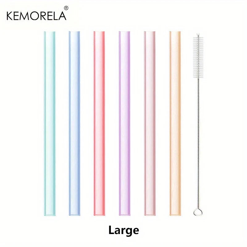 Blendiva Clear Silicone Straws – 6-Piece Foldable Set