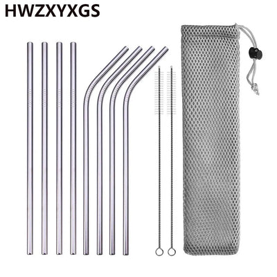 Blendiva 304 Stainless Steel Straws with Cleaning Pouch