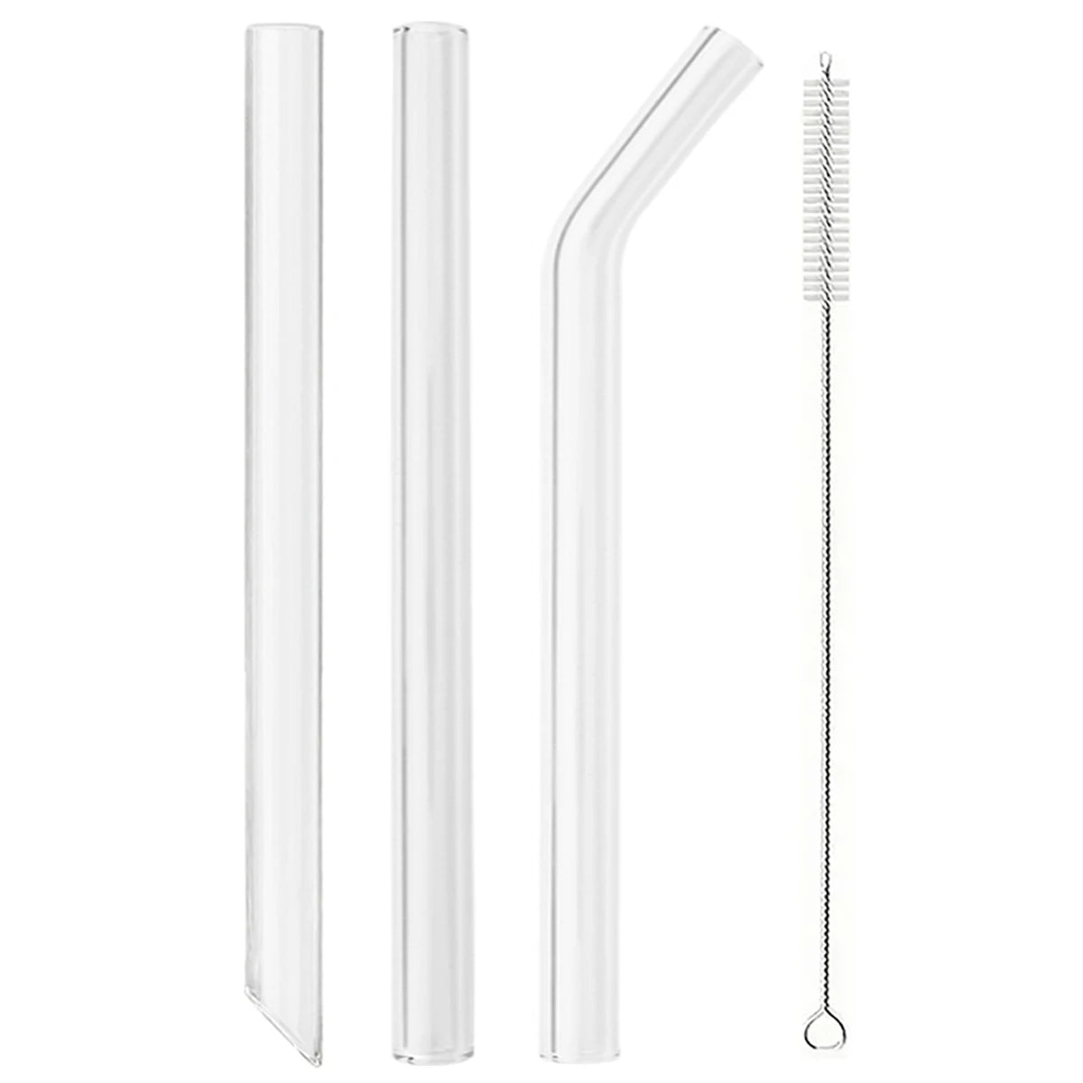 Blendiva Borosilicate Glass Straws – 3-Piece Set