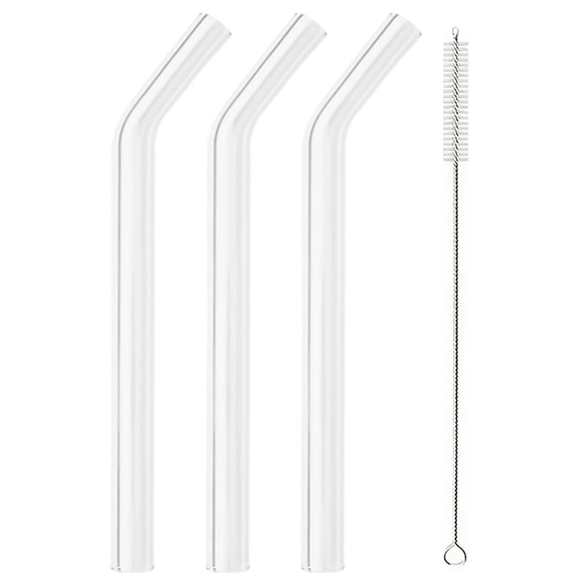 Blendiva Borosilicate Glass Straws – 3-Piece Set