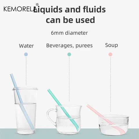 Silicone straws for smoothies