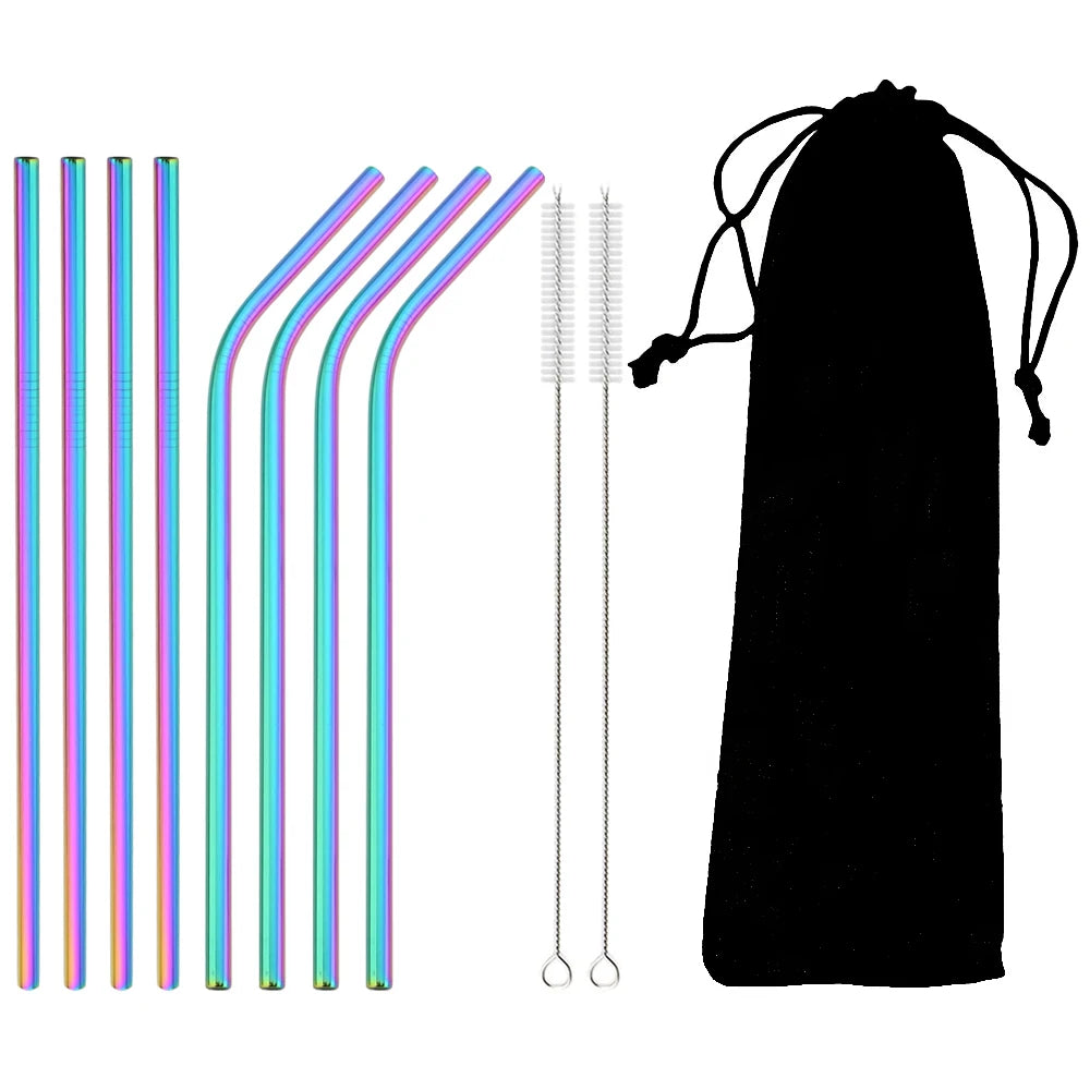 Blendiva 304 Stainless Steel Straws – 11-Piece Set