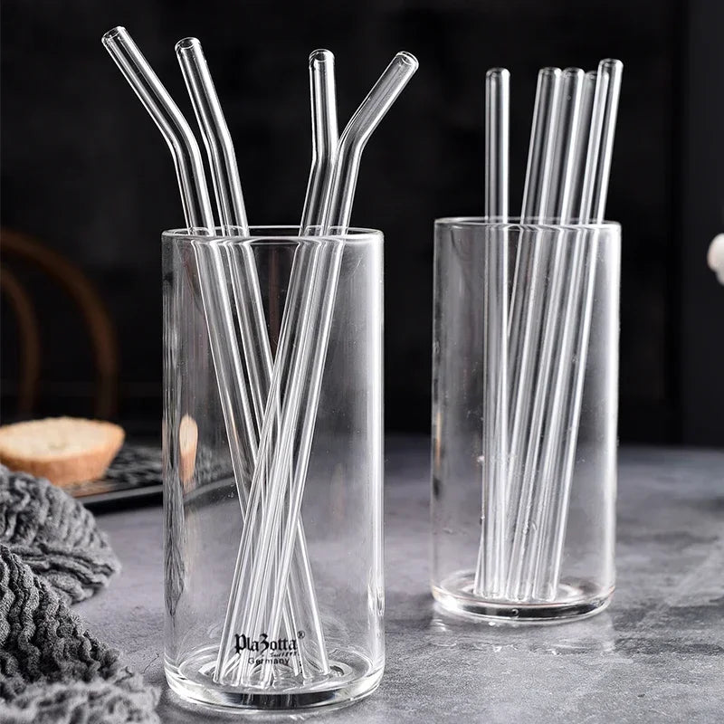 Reusable borosilicate glass straws