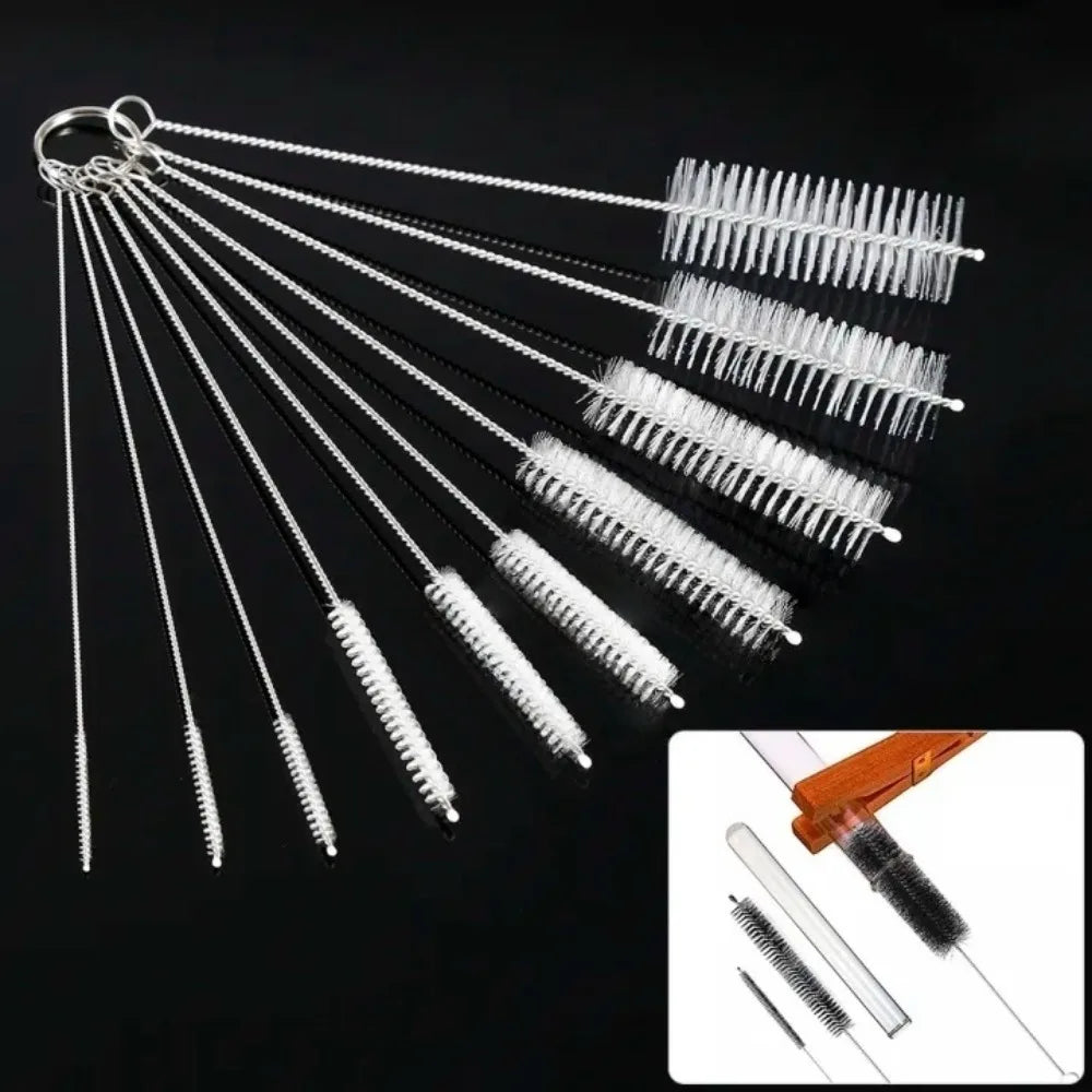 Ten-piece flexible nylon tube brush set