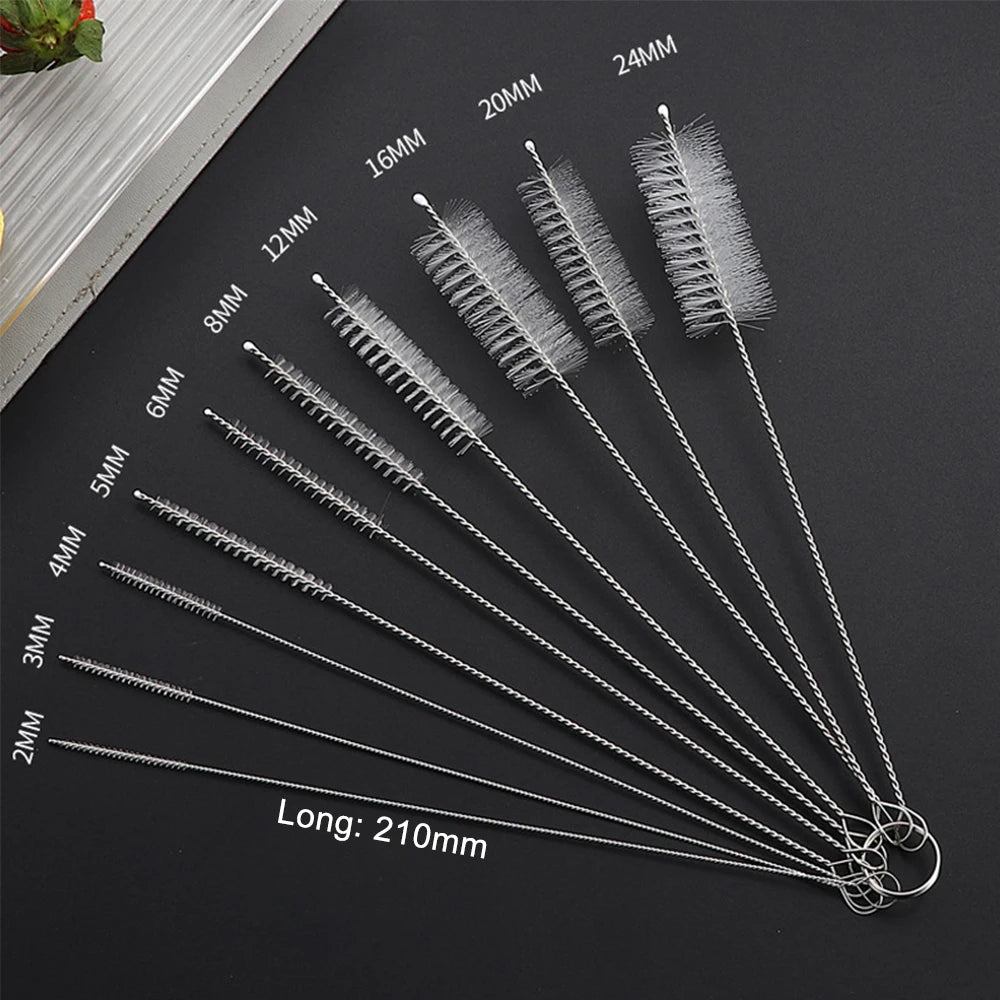 Blendiva 10-Piece Nylon Straw and Tube Brush Set