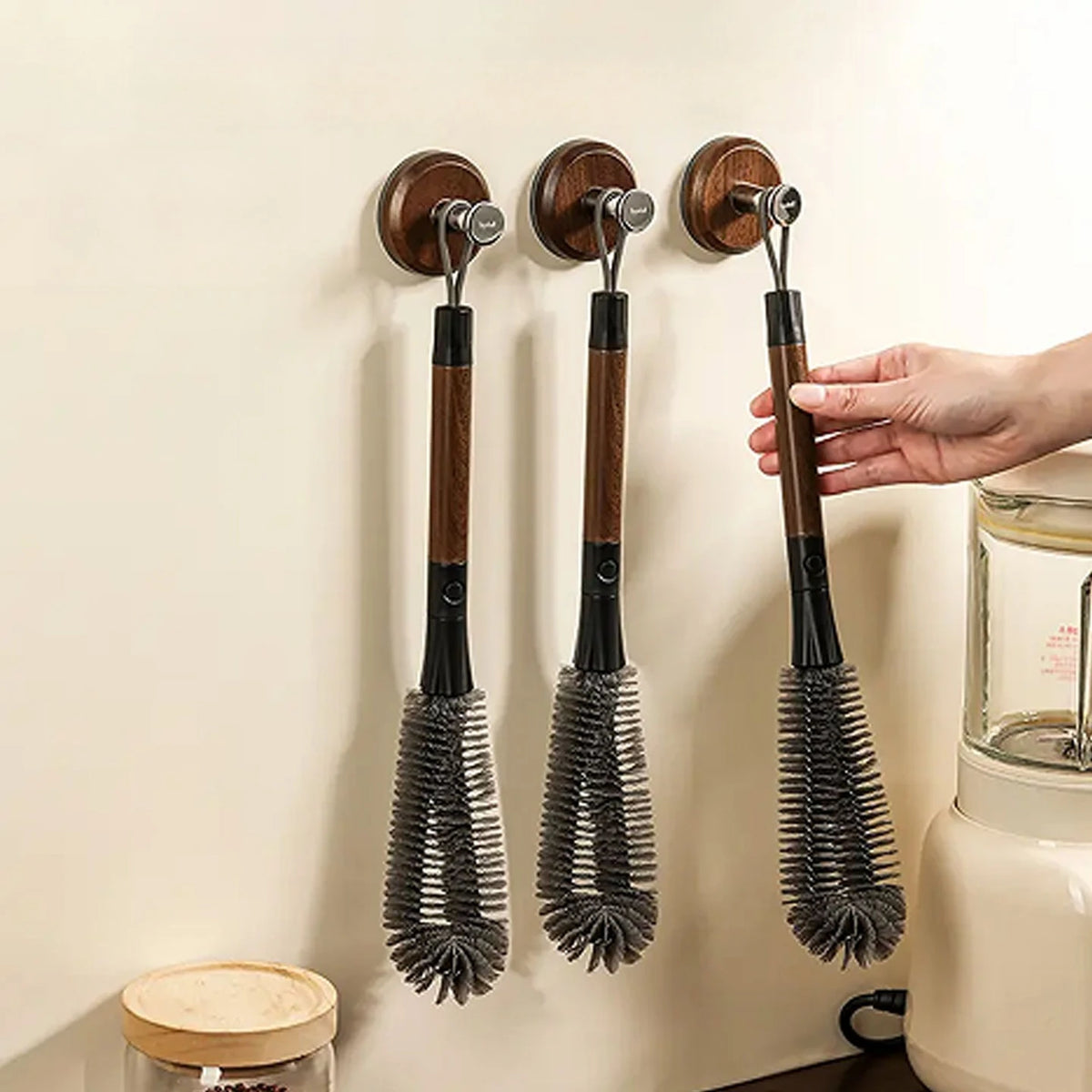 Long-handle detachable bottle brush