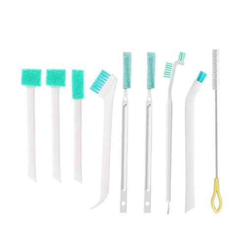 Cleaning brushes for blender lids and bottle grooves