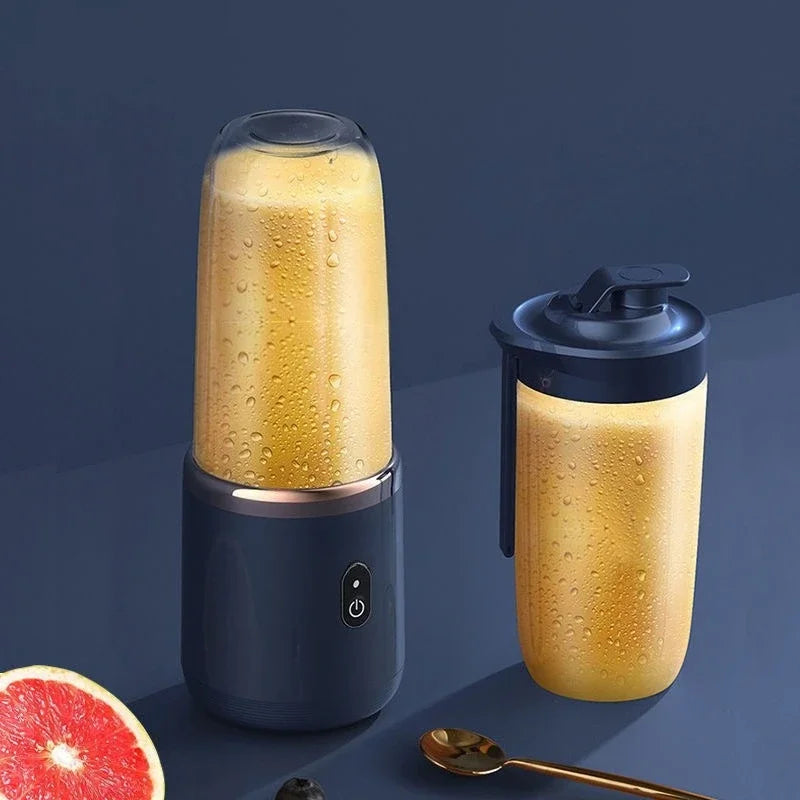 Portable blender making a personal smoothie