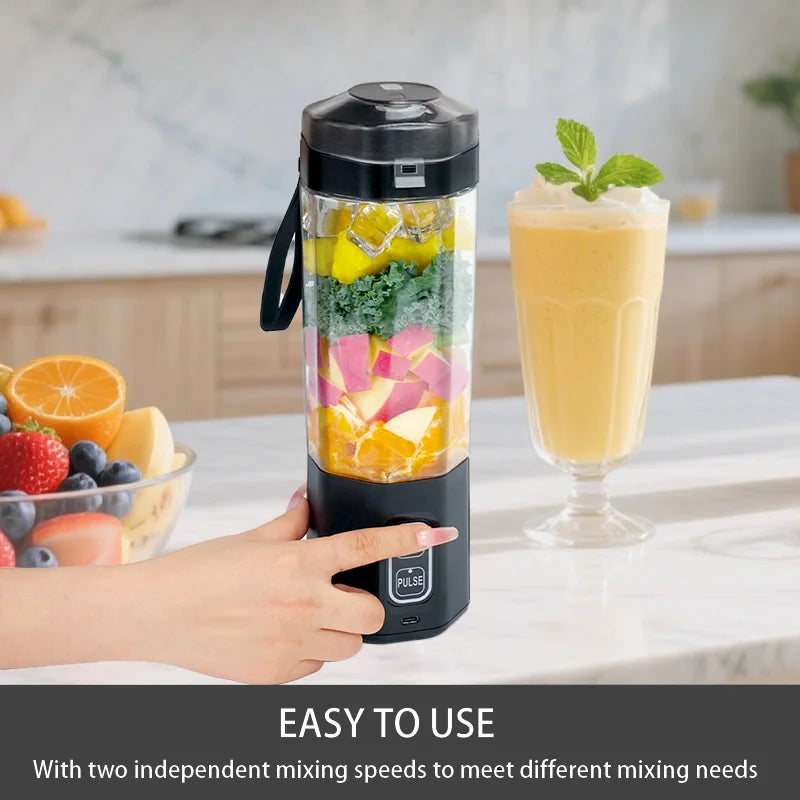 Six stainless-steel blade portable blender