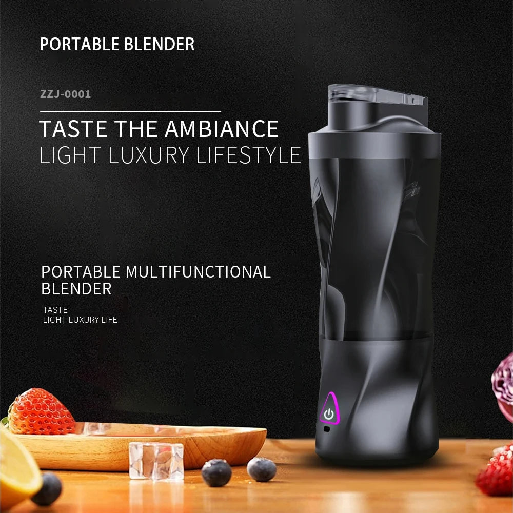Portable blender with fruit