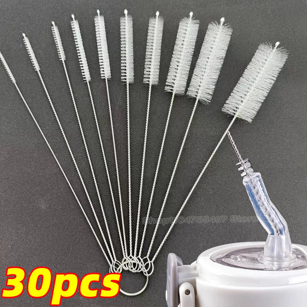 Ten-piece nylon straw and tube brush set