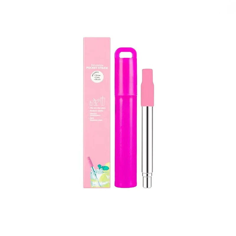 Blendiva Telescopic Stainless Steel Straw – Portable Set
